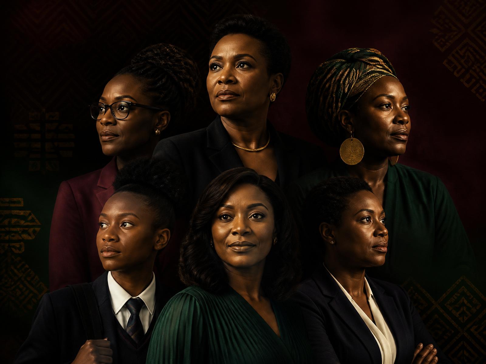 Portraits of accomplished African women leaders, professionals, academics and students